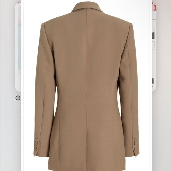 BRANDON MAXWELL | NEW The Clara Blazer Brown Wool Silk Blend Women’s Size 8 - Picture 3 of 15
